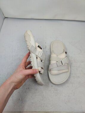 Teva White Hurricane Verge Rubber Slide Sandal